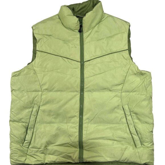 NorthCrest Down Vest Womens Medium 10-12 Light Green Puffer Winter Quilted - Picture 1 of 7